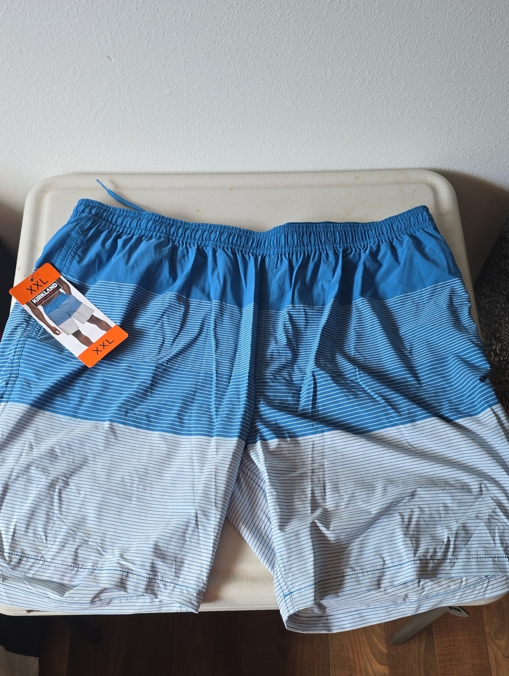 Kirkland Signature Blue Gradient Athletic Swim Shorts